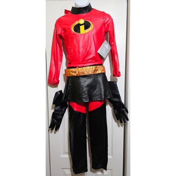 Disney Store Incredibles 2 Violet Costume Skirt Gloves Mask Girls 5/6 READ DAMG - Picture 1 of 12